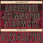 Maglia da calcio personalizzata Crimson Black-Crema con stampa a sublimazione