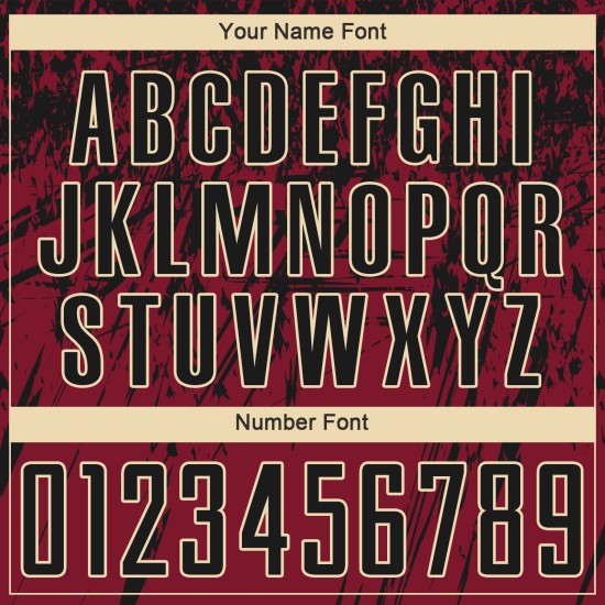Maglia da calcio personalizzata Crimson Black-Crema con stampa a sublimazione