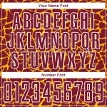 Maglia da calcio personalizzata Crimson Gold-White Abstract Network Splash Sublimazione Uniforme da calcio