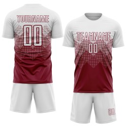 Maglia da calcio personalizzata Crimson White Sublimation