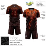 Maglia da calcio personalizzata marrone arancione con stampa a sublimazione