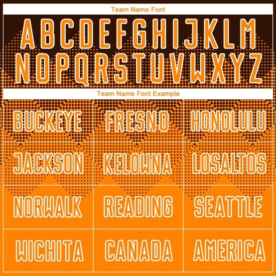 Maglia da calcio personalizzata Brown Bay Orange-White Sublimation Uniform
